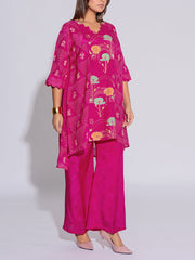 Pink Crepe Printed Co-Ord Set