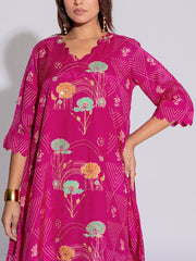 Pink Crepe Printed Co-Ord Set