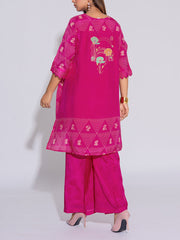 Pink Crepe Printed Co-Ord Set