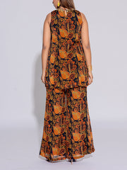 Black Chiffon Printed Co-Ord Set