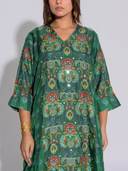 Green Vasansi Silk Printed  Co-Ord Set