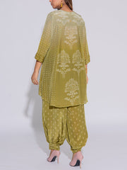 Green Crepe Printed Co-Ord Set