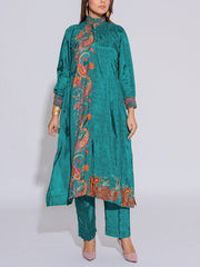 Green Vasansi Silk  Printed Co-Ord Set