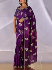 Violet Dola Silk saree
