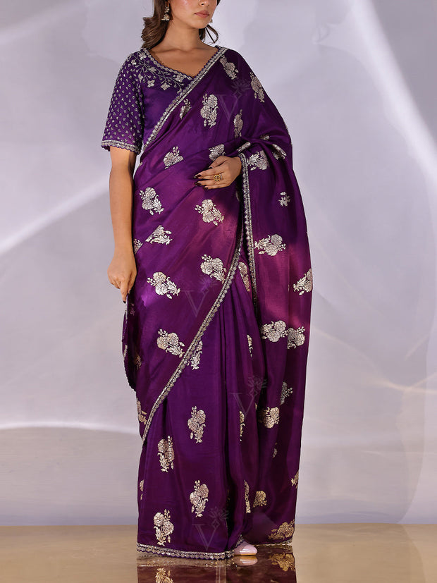Violet Dola Silk saree