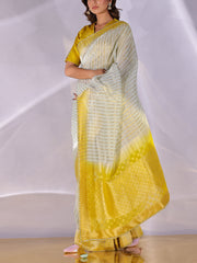 Yellow  Organza Saree