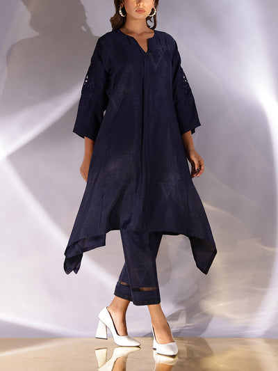 Blue Silk Co Ord Set