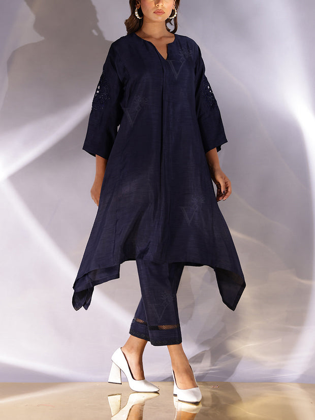Blue Silk Co Ord Set