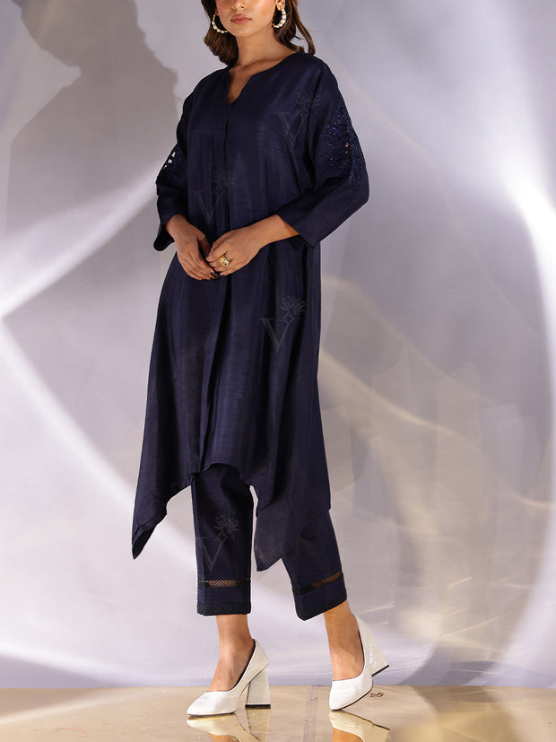 Blue Silk Co Ord Set