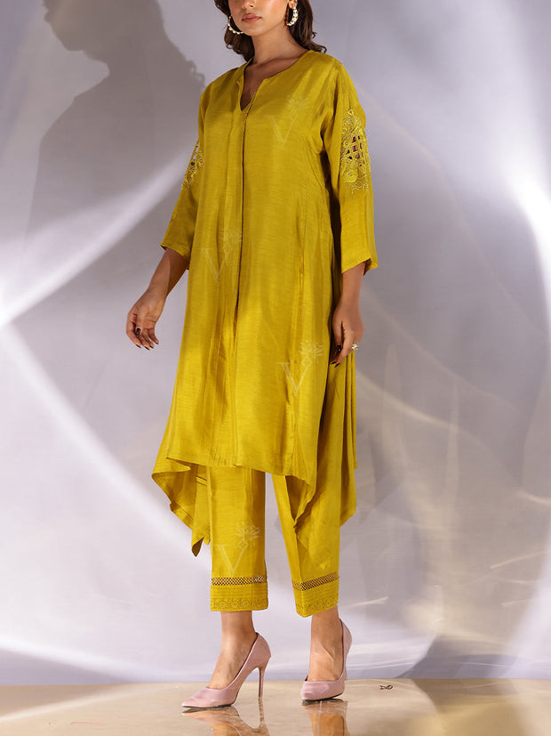 Lime Silk Co Ord Set