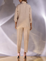 Beige Silk Co Ord Set