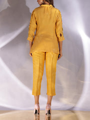 Yellow Silk Co Ord Set