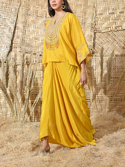 DD35, MTO, RK, cape set , drape skirt set 