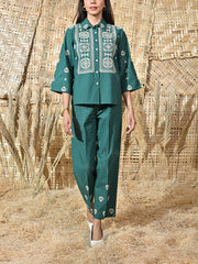 Green Cotton Co Ord Set