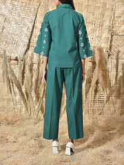 Green Cotton Co Ord Set