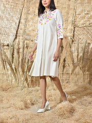 Off-White Cotton Dress