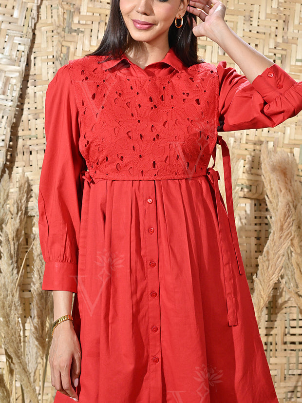 Red Cotton Dress