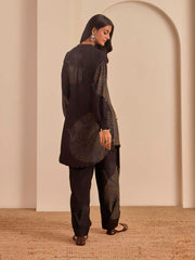Black Printed Top and Pant Set