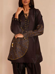 Black Printed Top and Pant Set