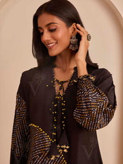 Black Printed Top and Pant Set