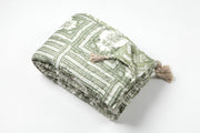 Tripolia Gold Silk Cotton Reversible Jaipur Quilt