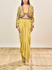 DD35, MTO, RK, jacket set , drape skirt set 