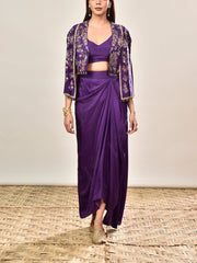 DD35, MTO, RK, Drape skirt , jacket set , jacket and drape skirt set