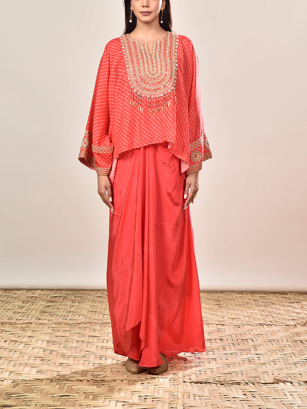 DD35, MTO, RK, kaftan set , drape skirt set