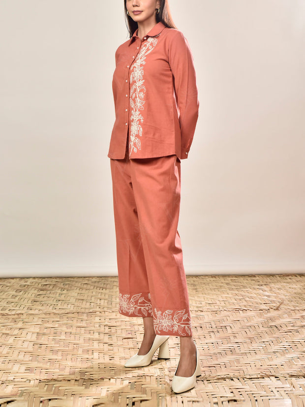Rust Orange Cotton Co-ord Set