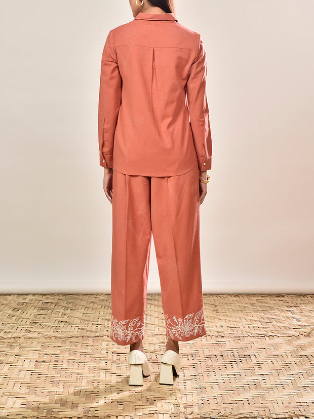 Rust Orange Cotton Co-ord Set