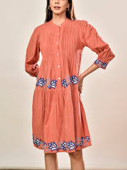 Rust Orange Cotton Dress