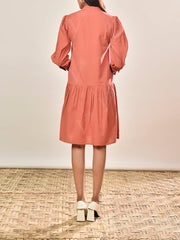 Rust Orange Cotton Dress