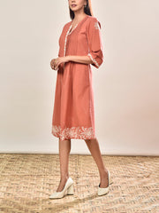 Rust Orange Cotton Dress