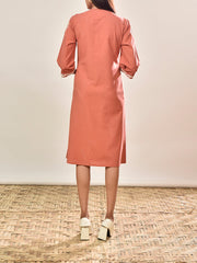Rust Orange Cotton Dress