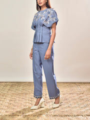 Blue Cotton Co-ord Set