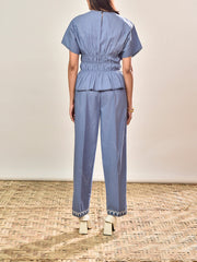 Blue Cotton Co-ord Set