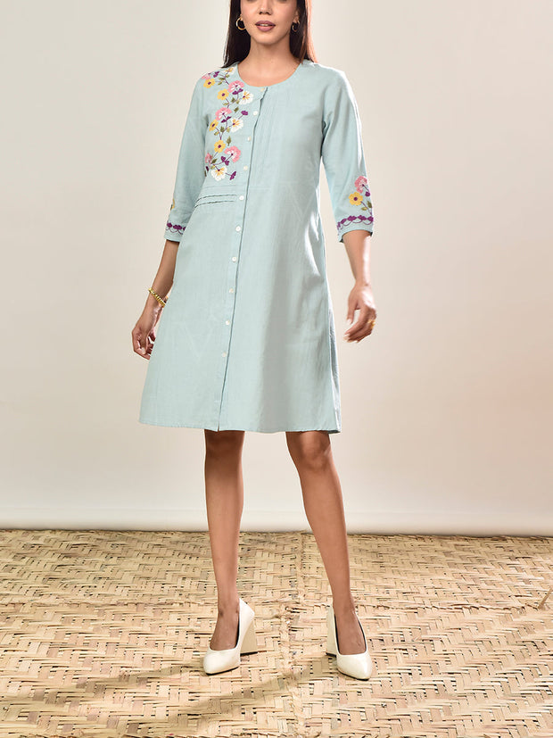 Blue Cotton Dress