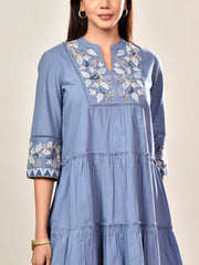Blue Cotton Dress