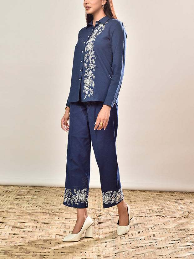 Blue Cotton Co-ord Set