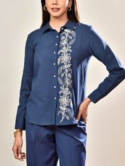 Blue Cotton Co-ord Set