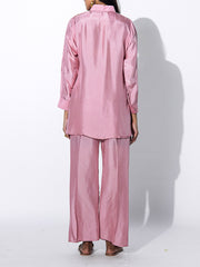 Dusty Pink Embroidered Top and  Set