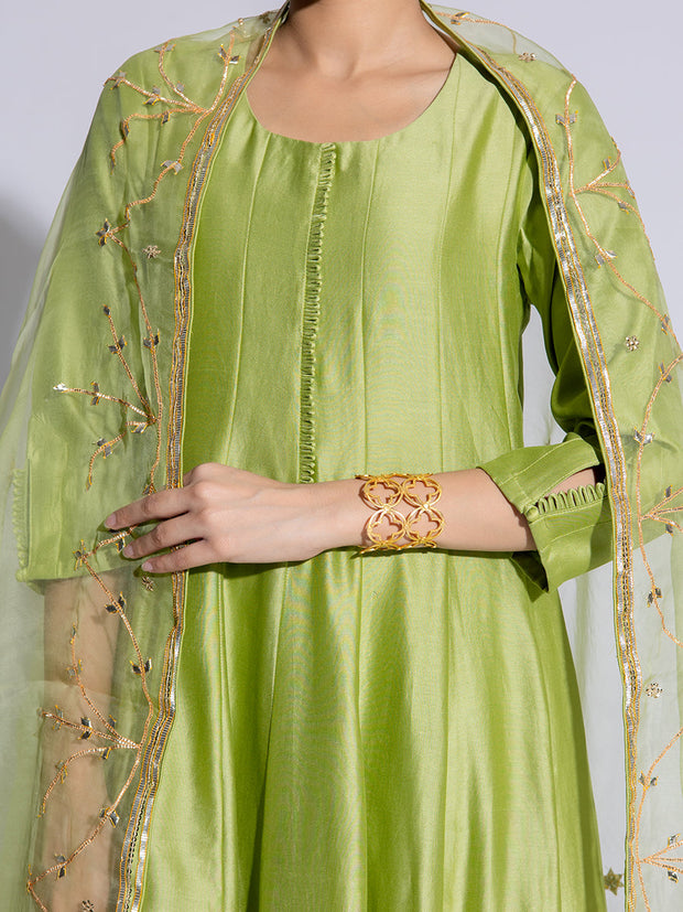 Light Green Vasansi Silk Suit Set
