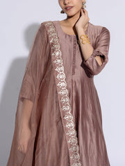 Brown Vasansi Silk Suit Set