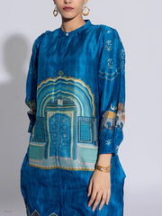 Blue Vasansi Silk Printed Co-Ord Set