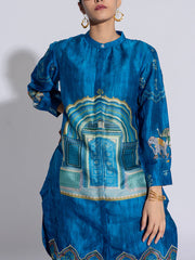 Blue Vasansi Silk Printed Co-Ord Set