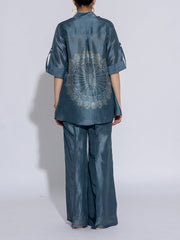 Grey Vasansi Silk Co-Ord Set