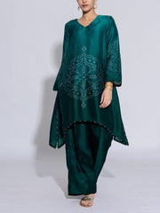 Green Vasansi Silk Co-Ord Set