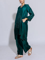 Green Vasansi Silk Co-Ord Set