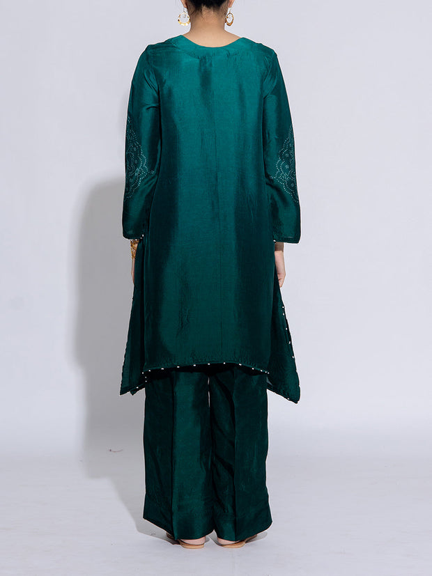 Green Vasansi Silk Co-Ord Set