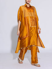 Mustard Yellow Vasansi Silk Co-Ord Set